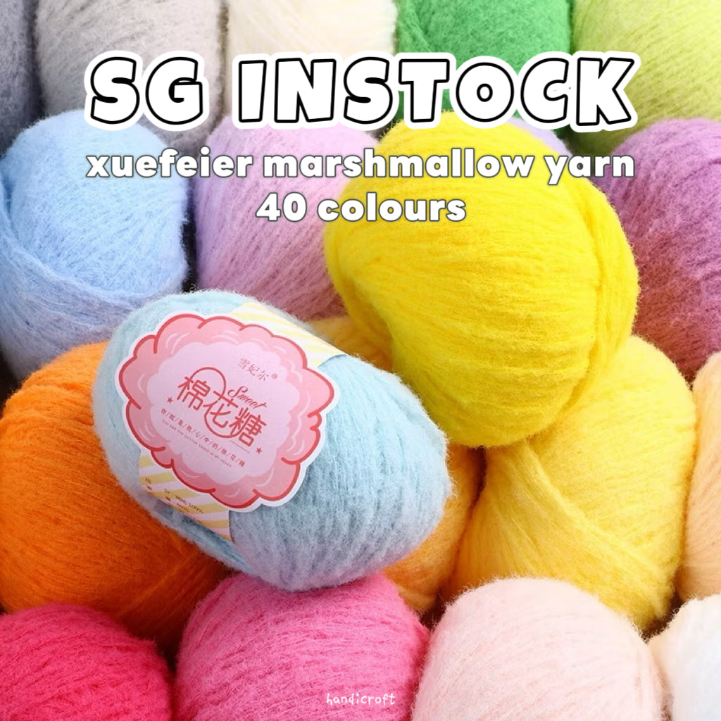 marshmallow sweet cotton candy yarn 40 colours 雪妃尔棉花糖手编线