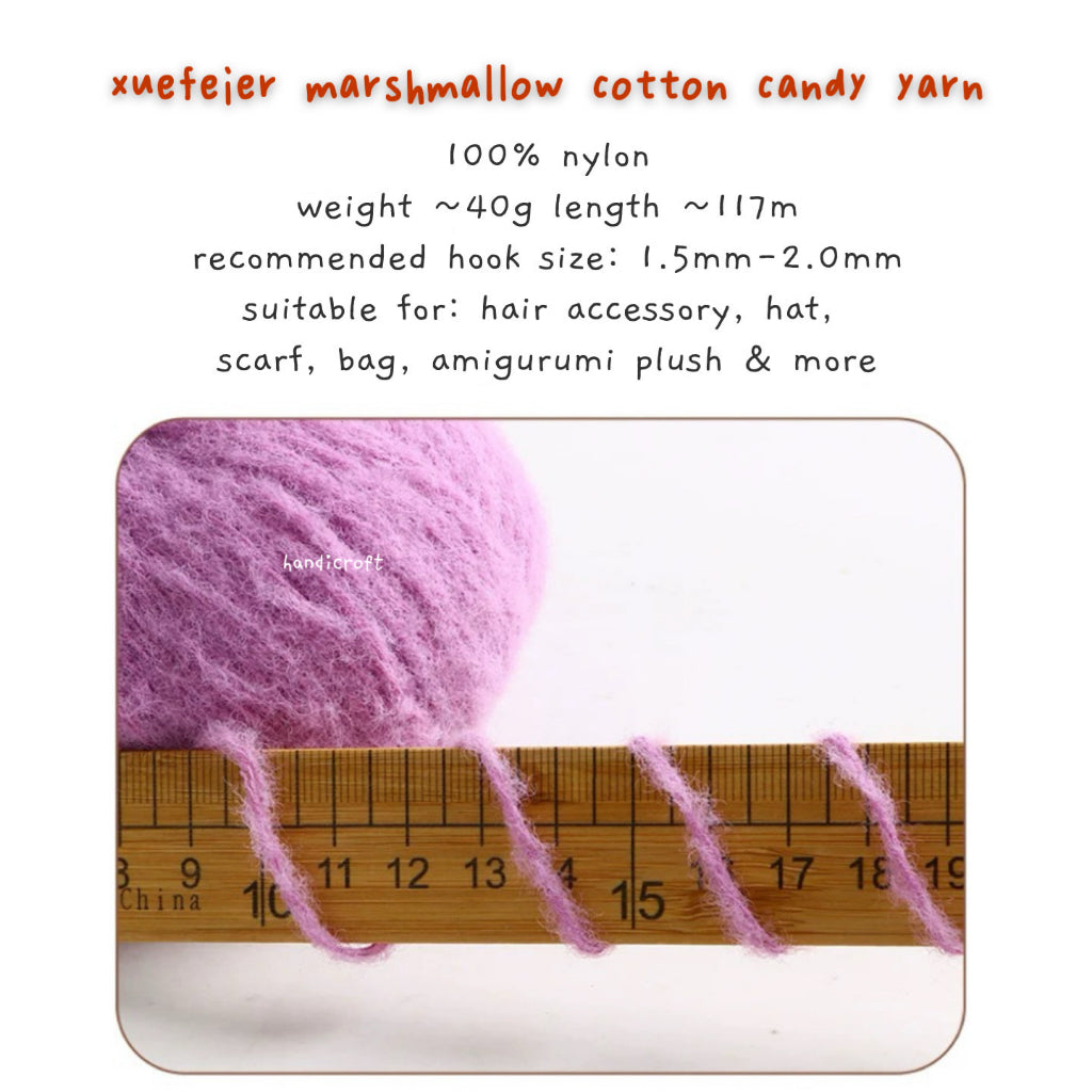 marshmallow sweet cotton candy yarn 40 colours 雪妃尔棉花糖手编线