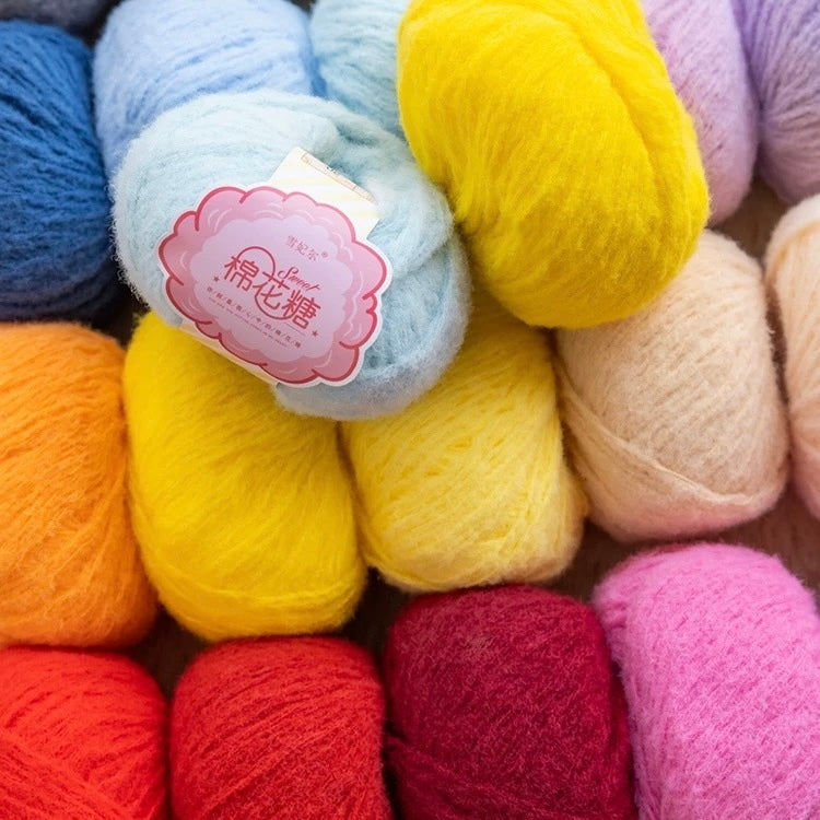 marshmallow sweet cotton candy yarn 40 colours 雪妃尔棉花糖手编线