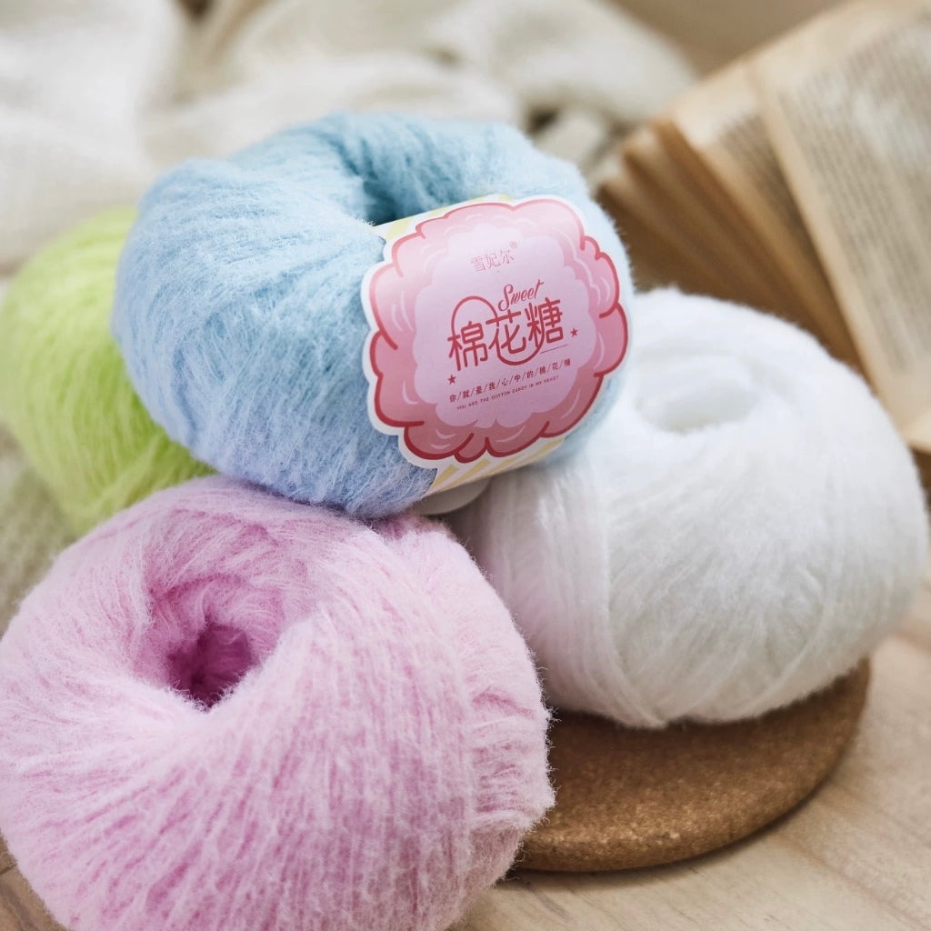 marshmallow sweet cotton candy yarn 40 colours 雪妃尔棉花糖手编线