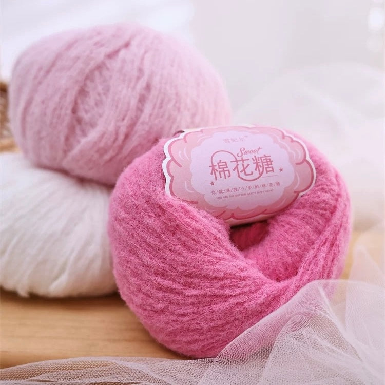 marshmallow sweet cotton candy yarn 40 colours 雪妃尔棉花糖手编线