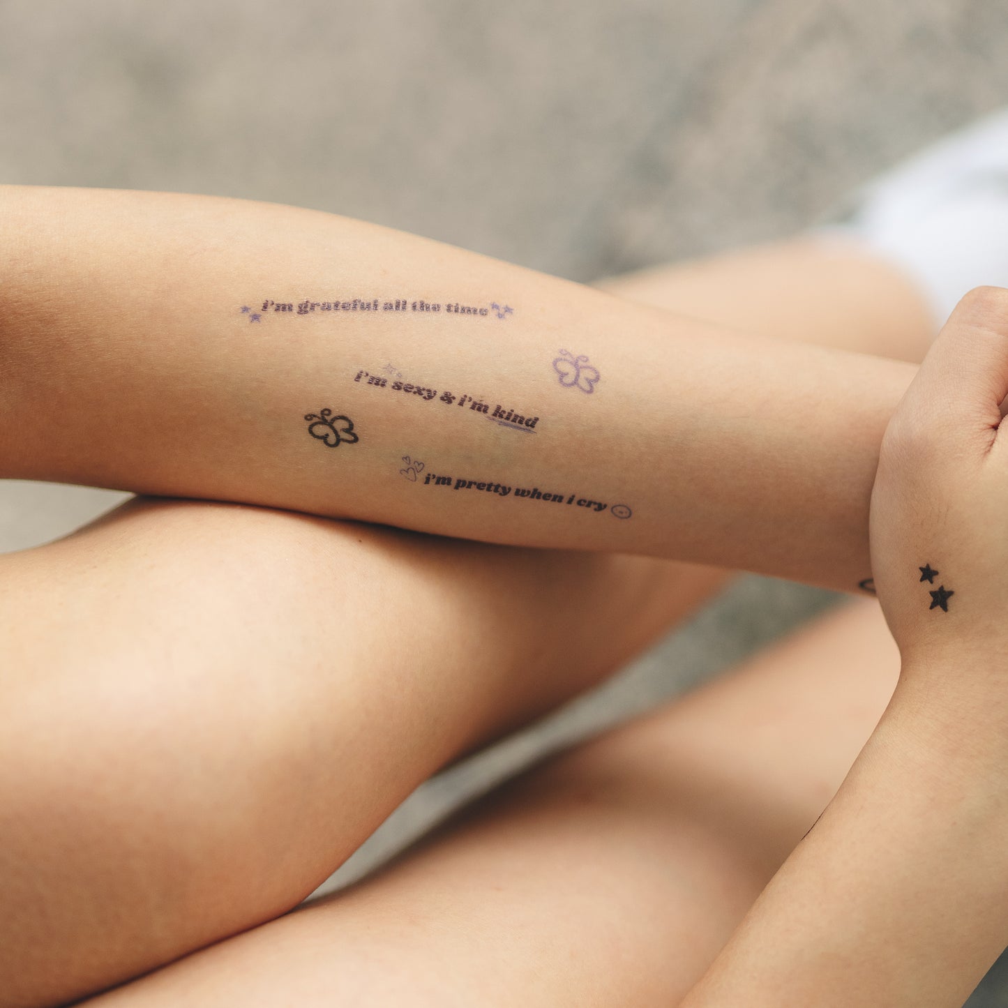 [bundle] olivia rodrigo quotes - temporary tattoo sticker