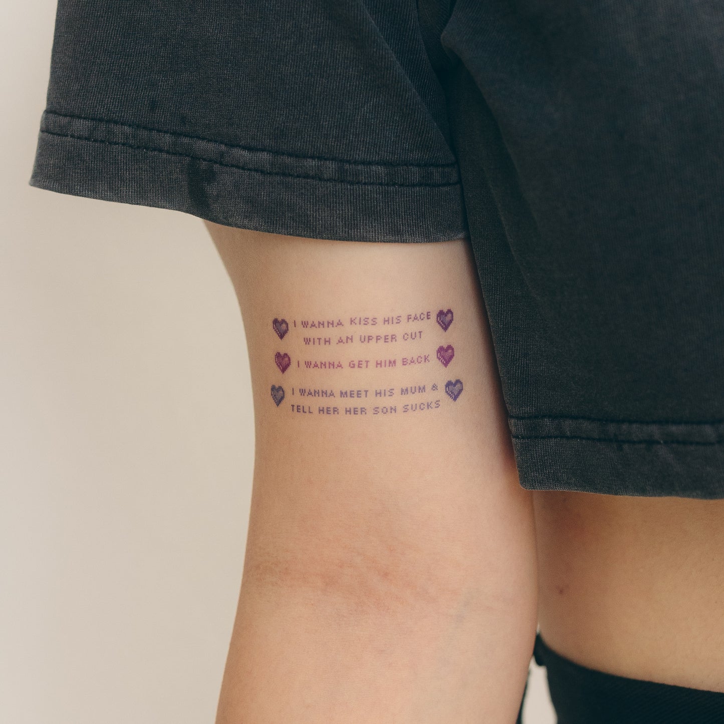 [bundle] olivia rodrigo quotes - temporary tattoo sticker