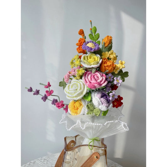 singapore handicroft crochet flower bouquet vase arrangement vase of radiance
