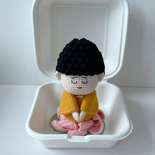 singapore handicroft handmade crochet buddha amigurumi