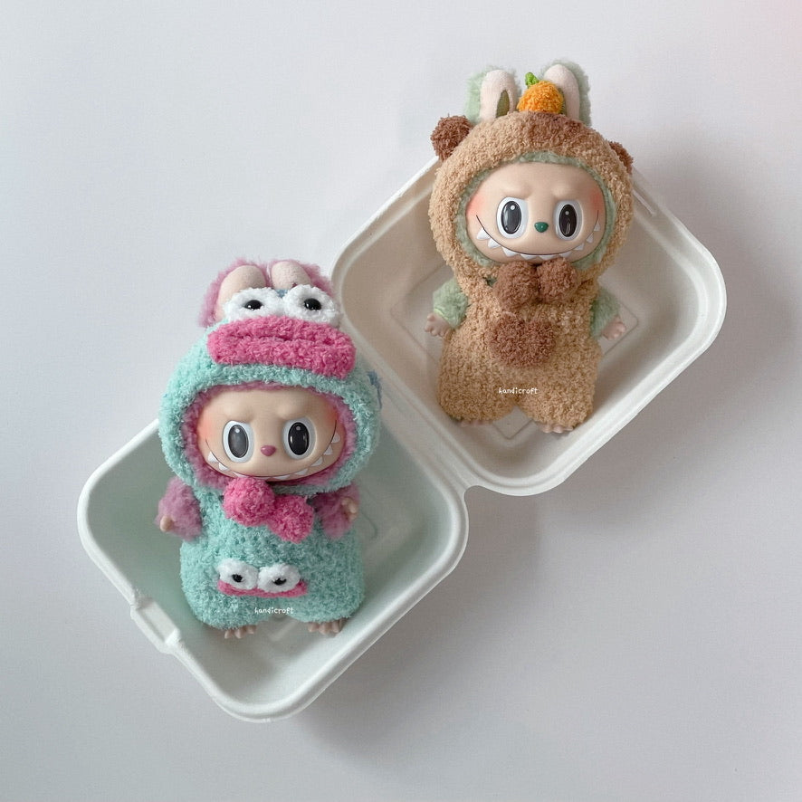 singapore handicroft handmade crochet labubu daily outfit clothing set dressup hangyodon capybara