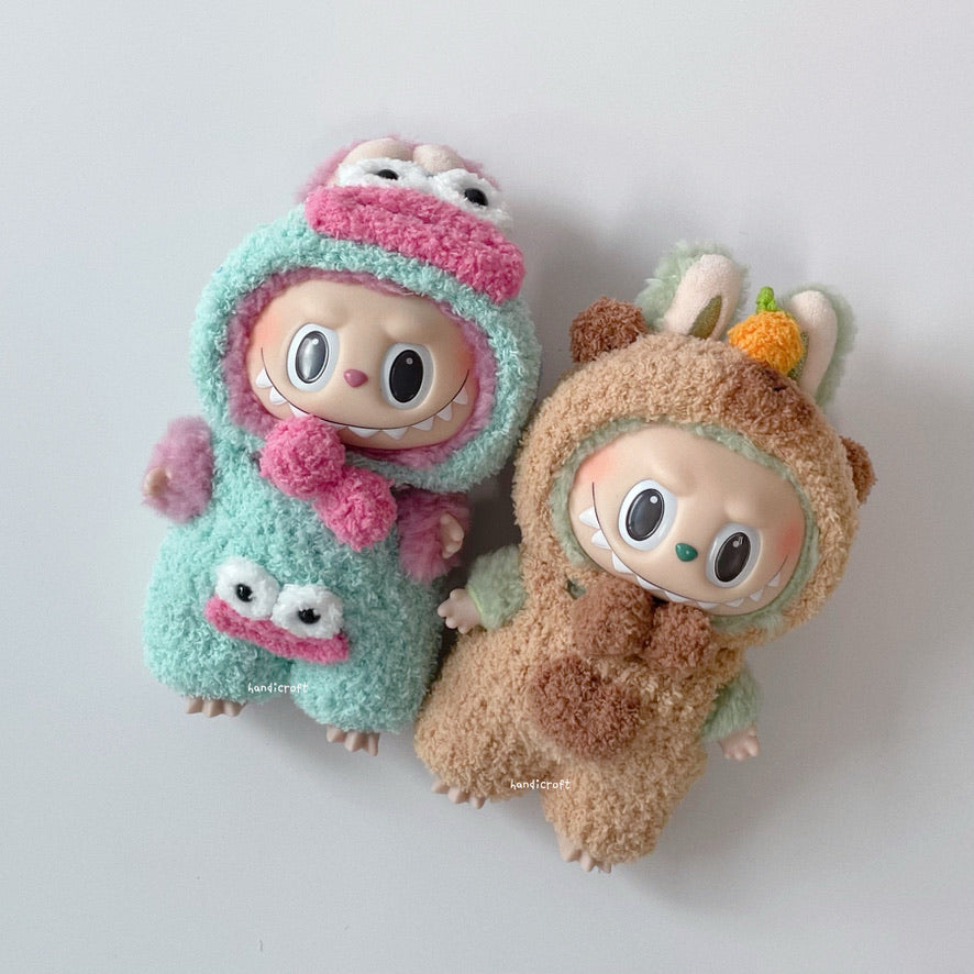 singapore handicroft handmade crochet labubu daily outfit clothing set dressup hangyodon capybara