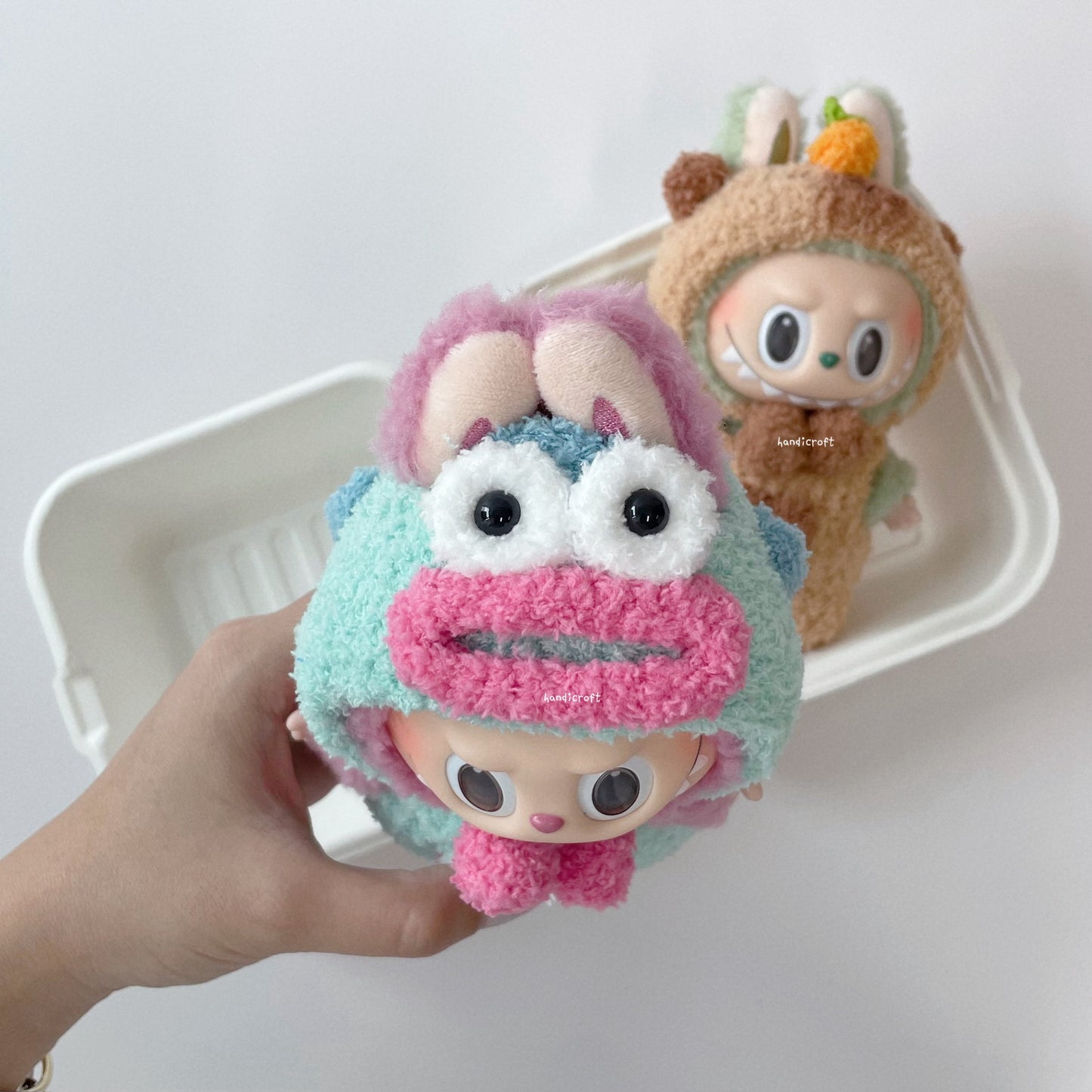 singapore handicroft handmade crochet labubu daily outfit clothing set dressup hangyodon capybara