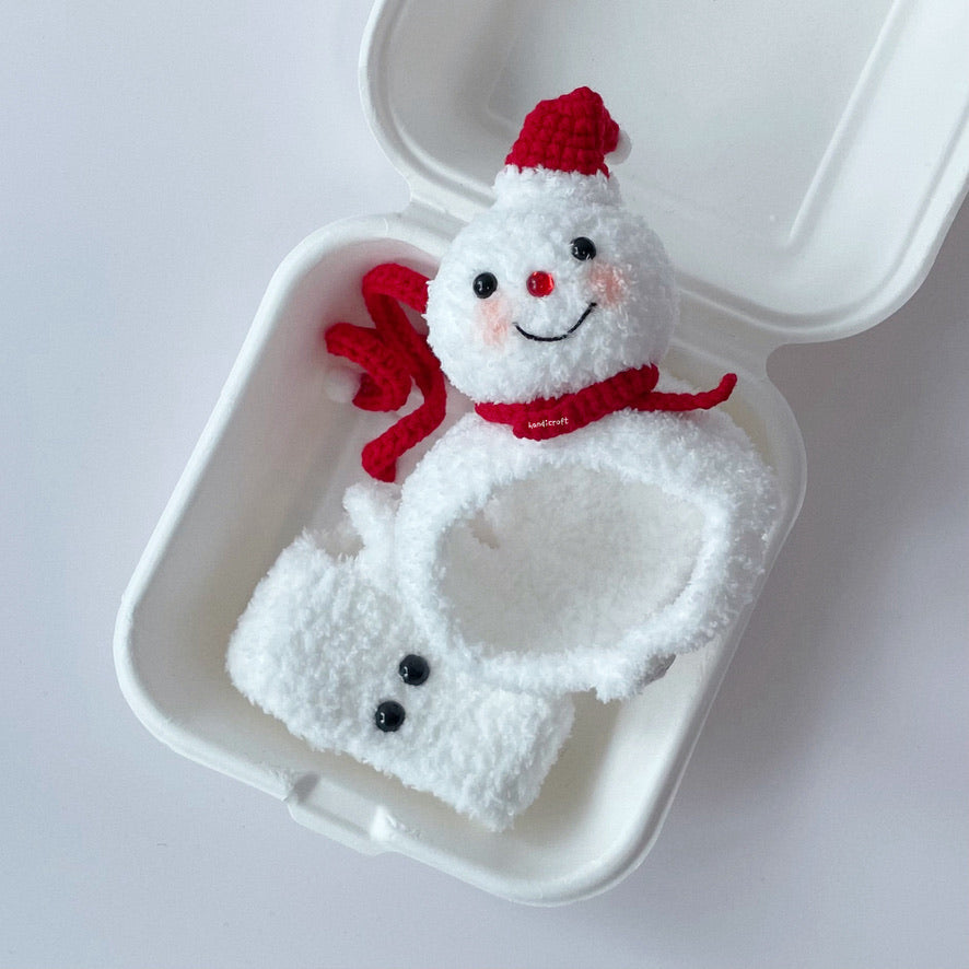 singapore handicroft handmade crochet labubu outfit for christmas white santa claus