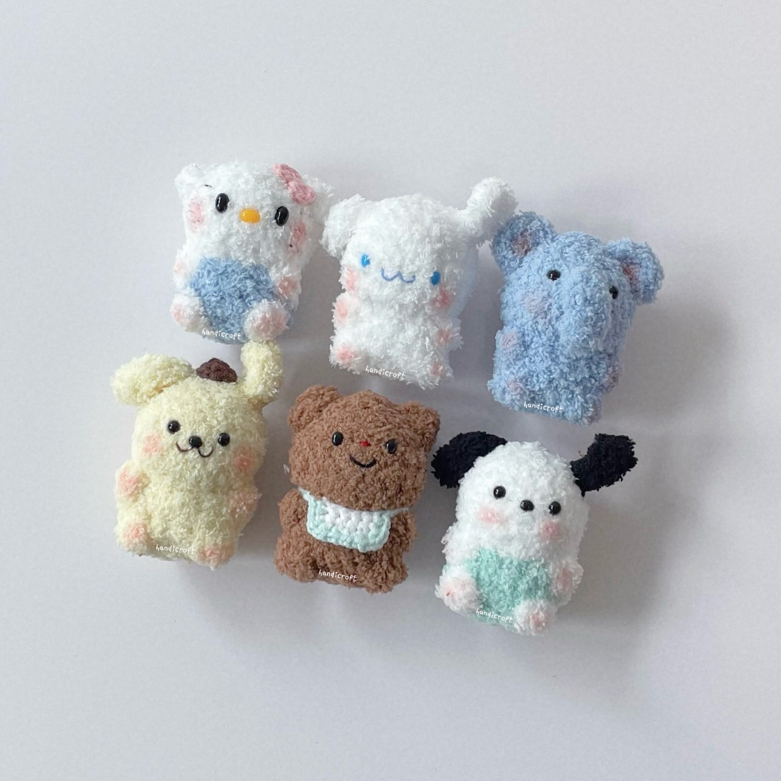 singapore handicroft handmade crochet mini amigurumi keychain blind box