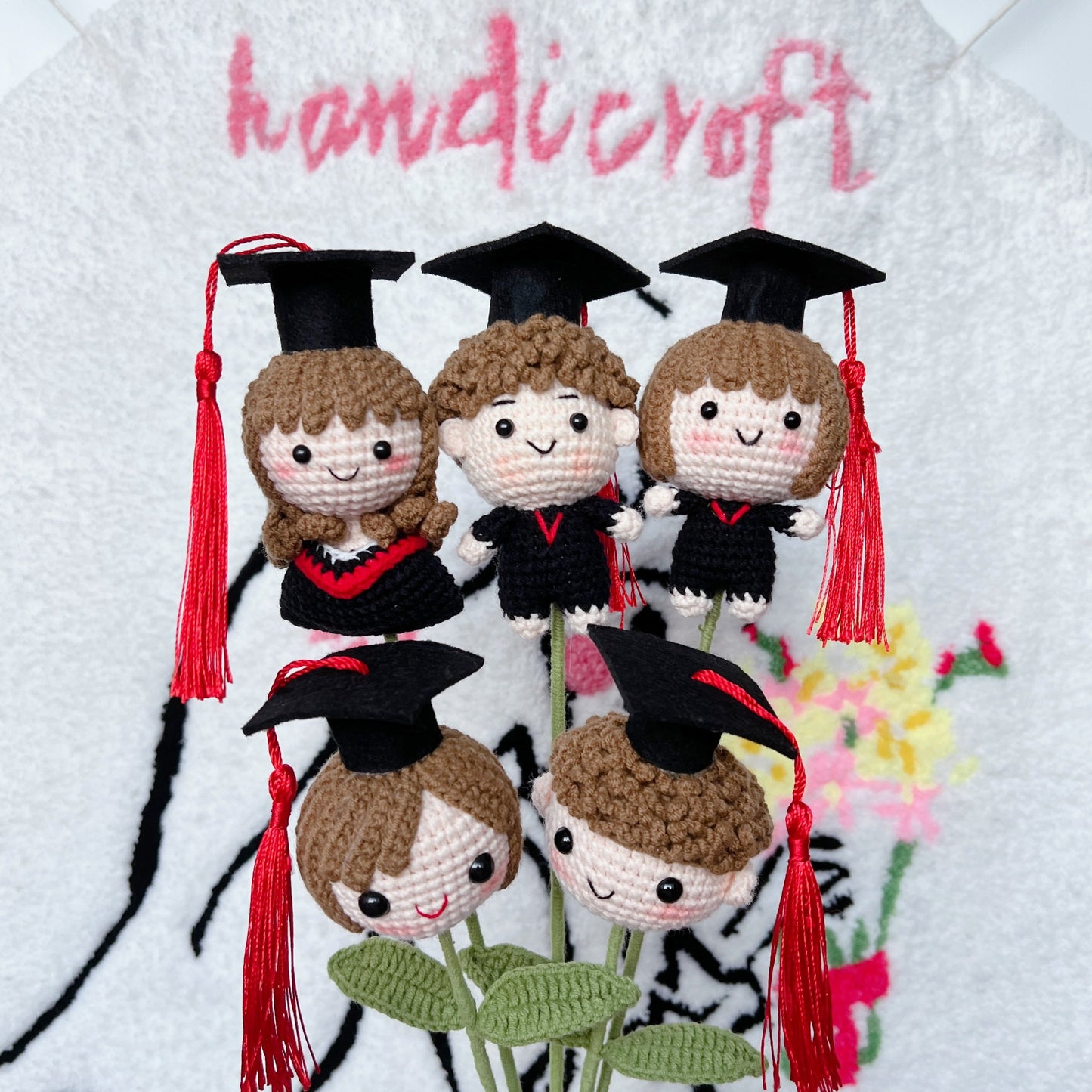 singapore handmade crochet graduate doll in 6 variations 1