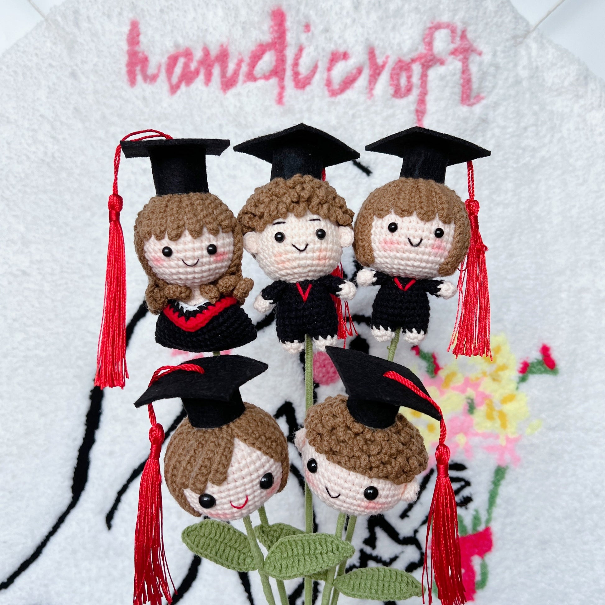singapore handmade crochet graduate doll in 6 variations 1