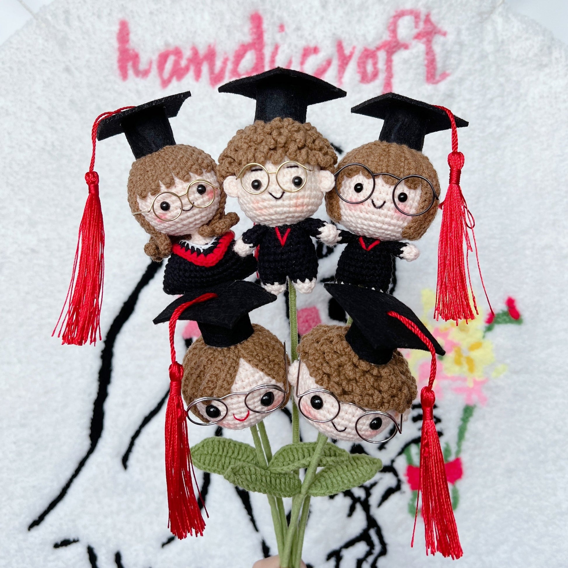 singapore handmade crochet graduate doll in 6 variations 2
