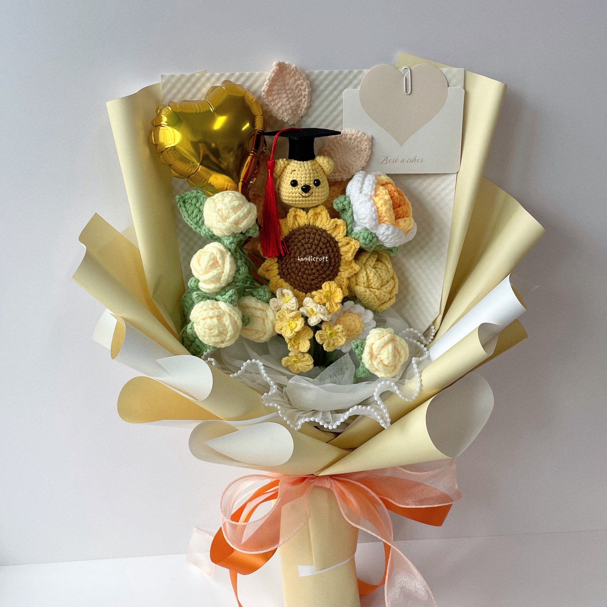 singapore handmade crochet graduation winnie the pooh flower bouquet