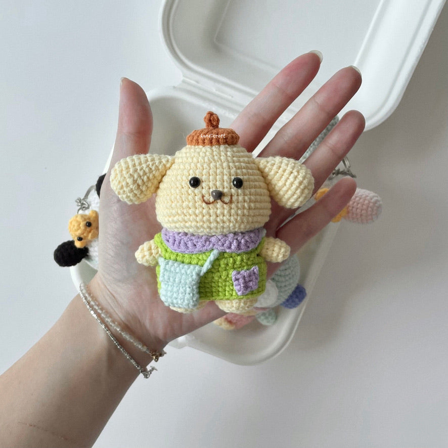 singapore handmade crochet sanrio family character amigurumi keychain