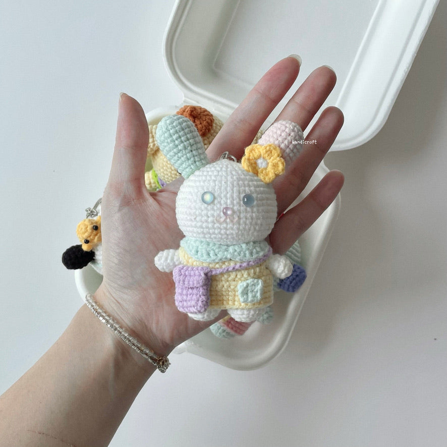 singapore handmade crochet sanrio family character amigurumi keychain