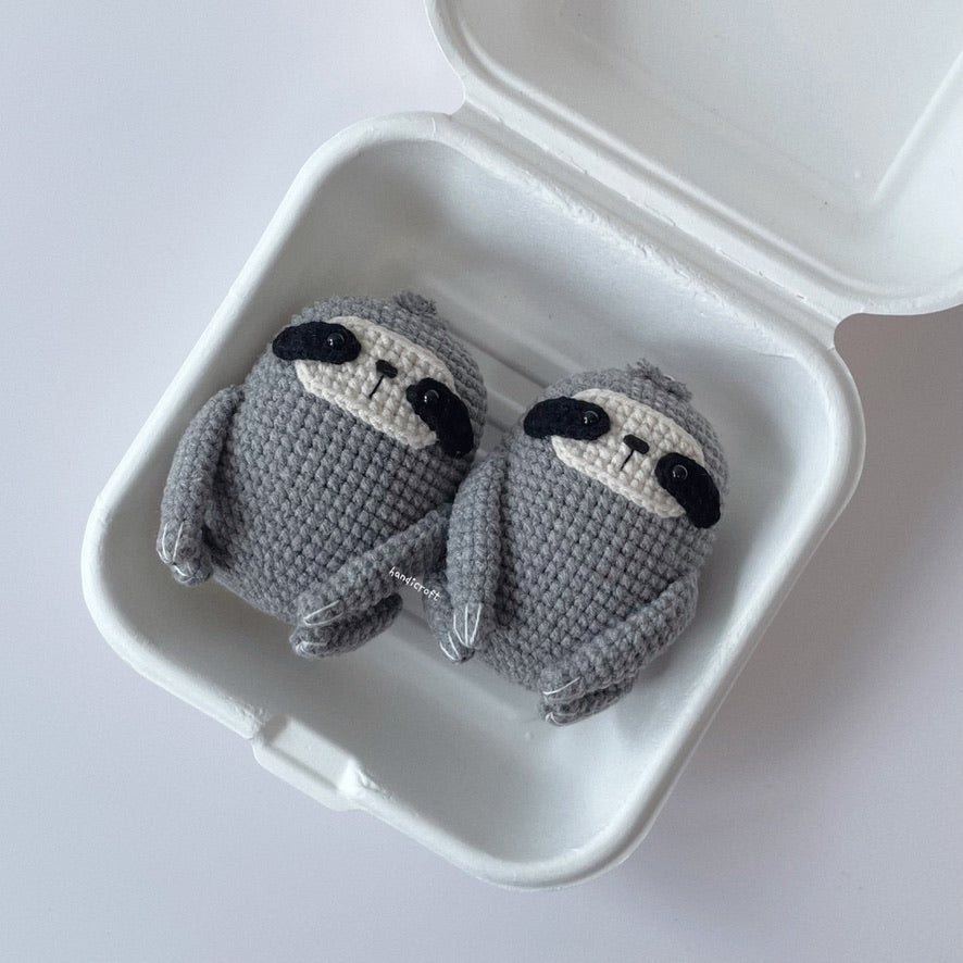 singapore handmade crochet sloth animal amigurumi keychain