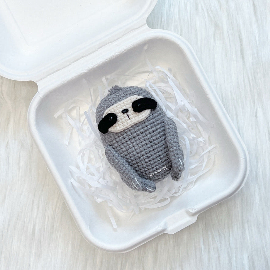 singapore handmade crochet sloth animal amigurumi keychain