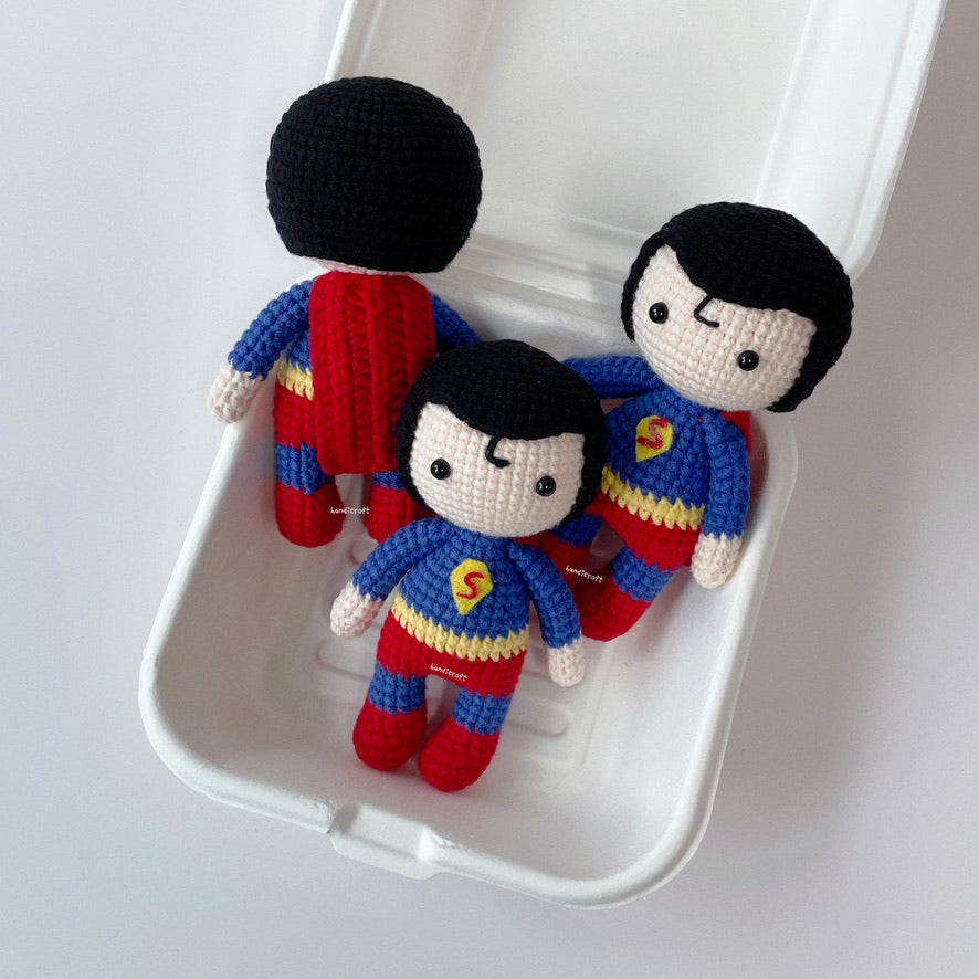 singapore handmade crochet superman superhero character amigurumi