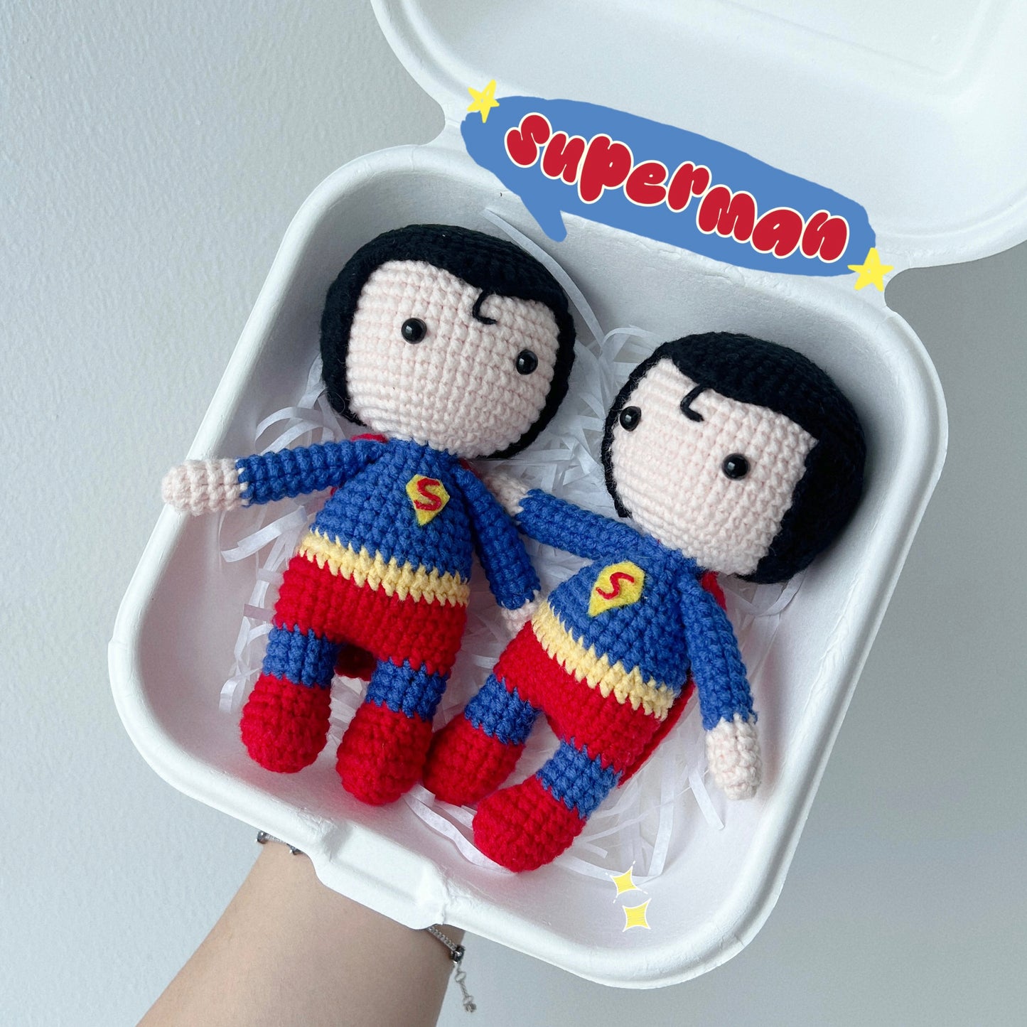 singapore handmade crochet superman superhero character amigurumi