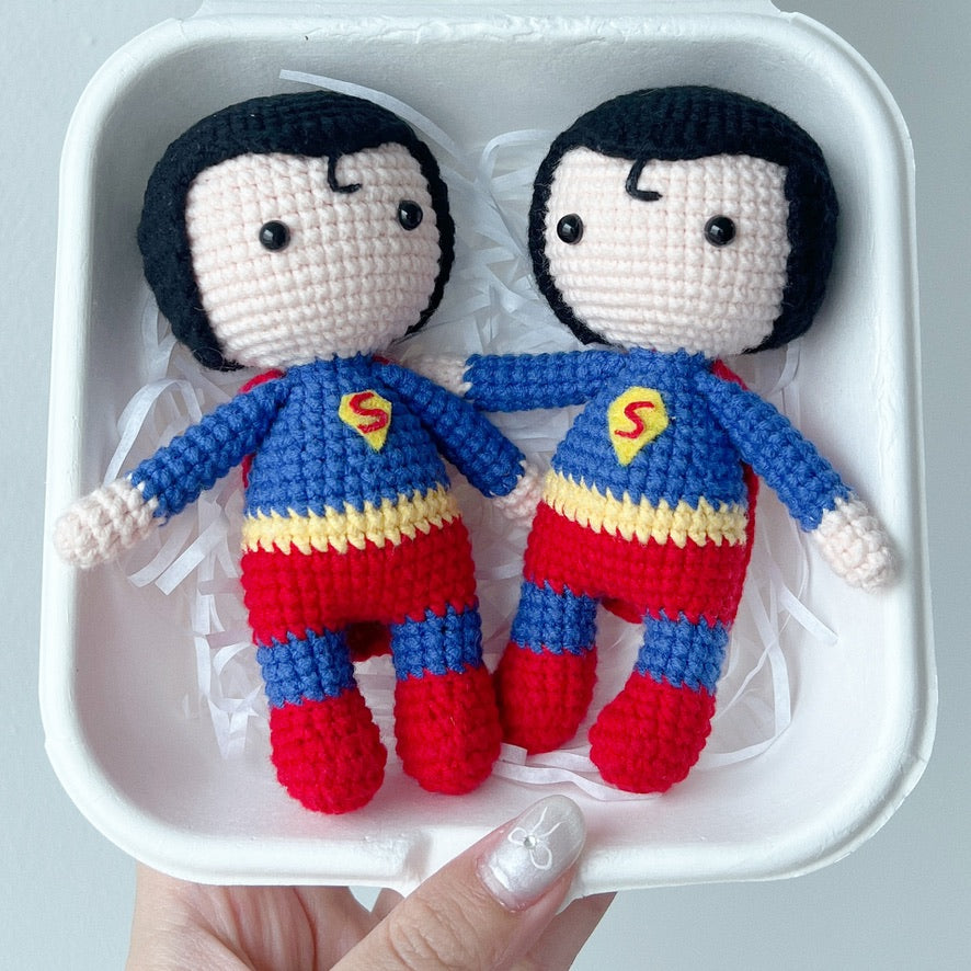 singapore handmade crochet superman superhero character amigurumi