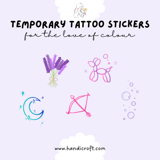 [bundle] for the love of colour - temporary tattoo sticker